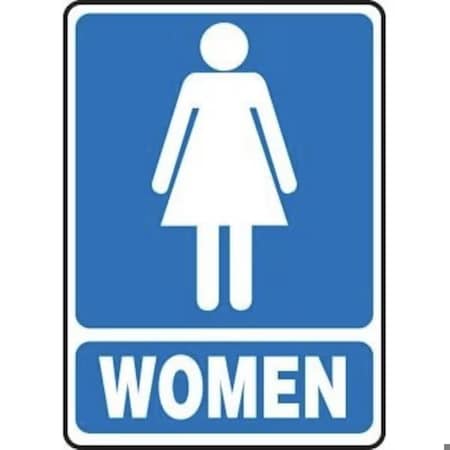 Accuform Safety Sign GRAPHIC WOMEN BLUE MRST523VS MRST523VS